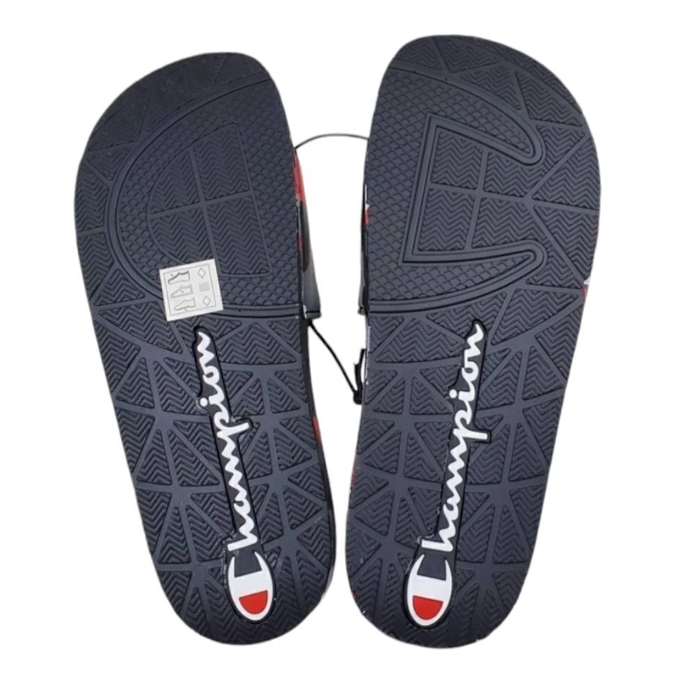 Champion Youth Size 6 Black and Red IPO Camo Slides Sandals